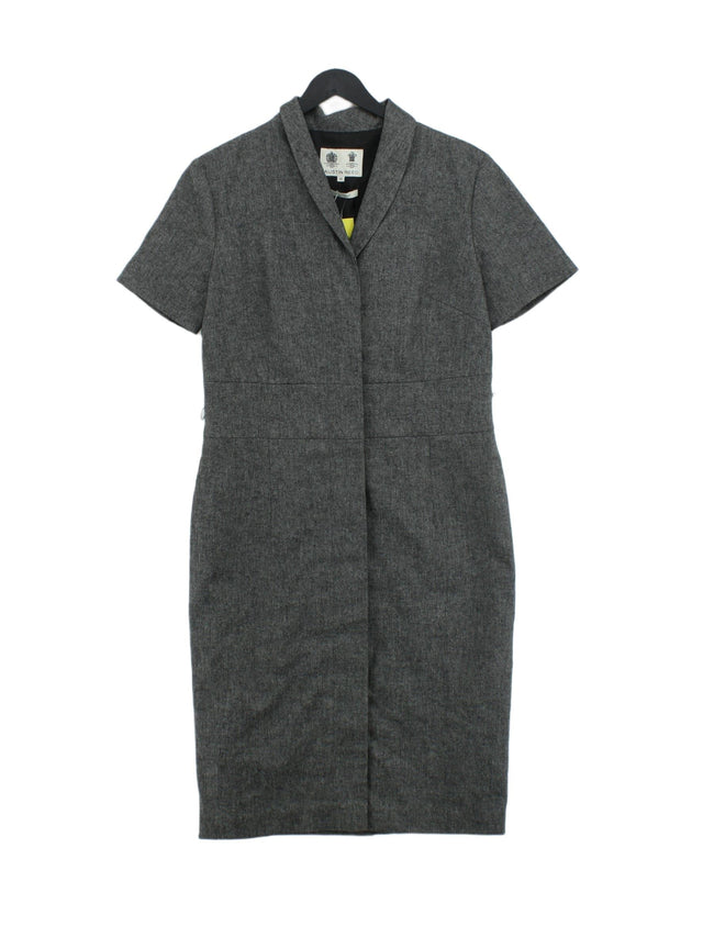 Austin Reed Women's Midi Dress UK 12 Grey Wool with Elastane, Polyester, Viscose