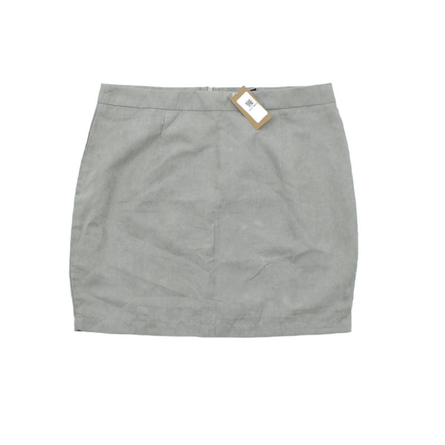 Boohoo Women's Mini Skirt UK 14 Grey 100% Other