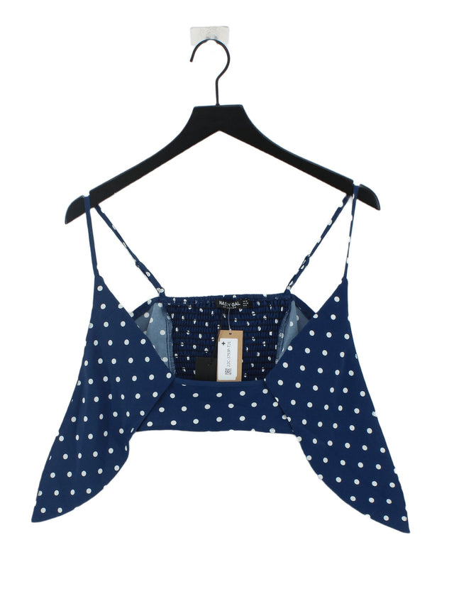 Nasty Gal Women's Top UK 10 Blue 100% Polyester