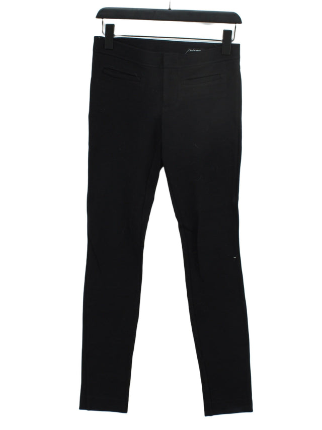 Club Monaco Women's Suit Trousers UK 2 Black Rayon with Elastane, Nylon