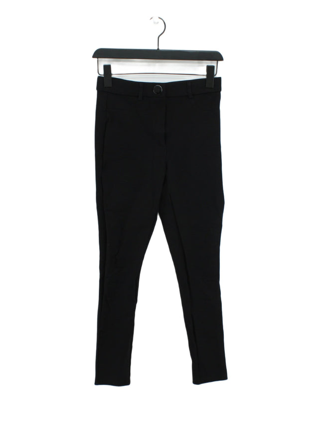 Zara Women's Suit Trousers M Black Viscose with Elastane, Nylon