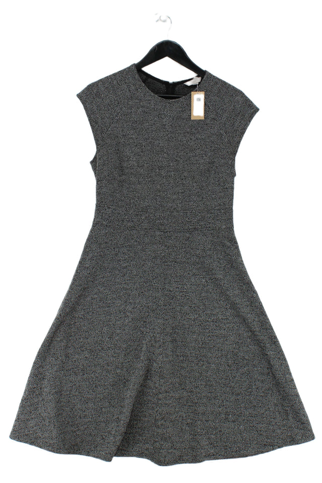H&M Women's Midi Dress M Grey Polyester with Viscose