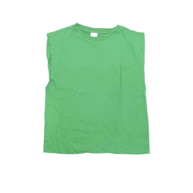 H&M Men's T-Shirt XS Green 100% Cotton