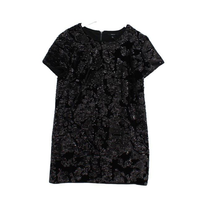Forever 21 Women's Mini Dress L Black 100% Other
