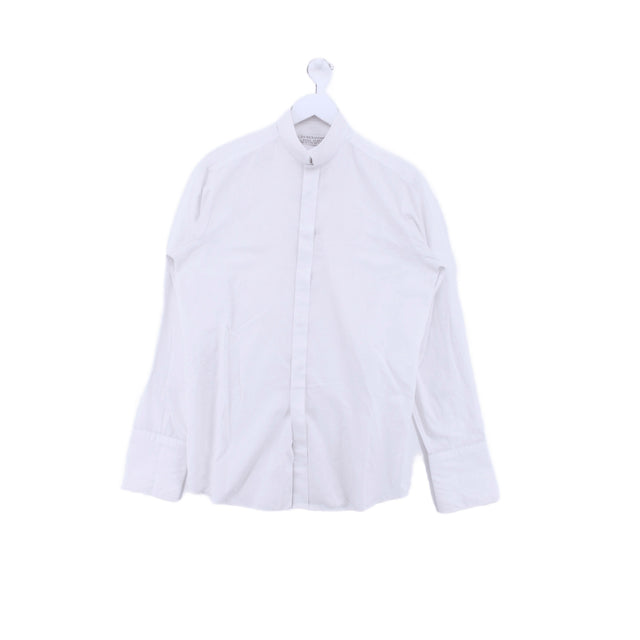Debenhams Men's T-Shirt L White Cotton with Polyester