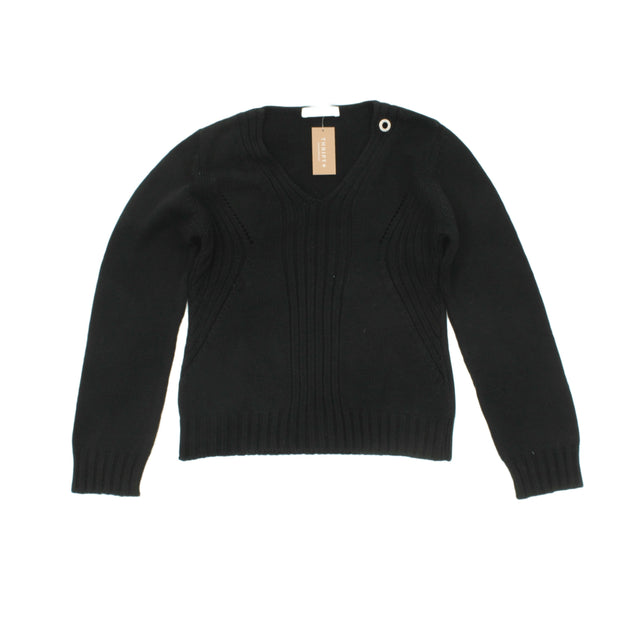 Oui Women's Jumper M Black Cotton with Acrylic