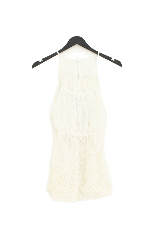 Bcbgmaxazria Womens Mini Dress M Cream Blend - Cotton, Nylon