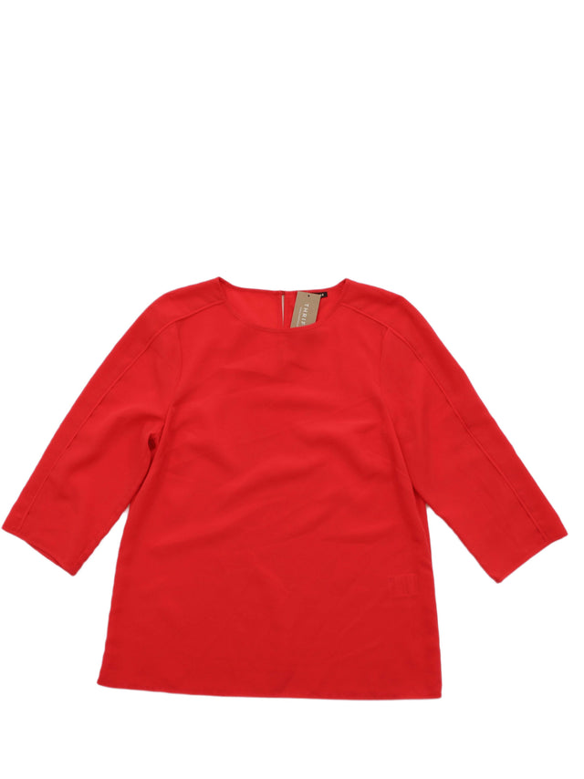 Warehouse Women's Blouse UK 8 Red 100% Polyester