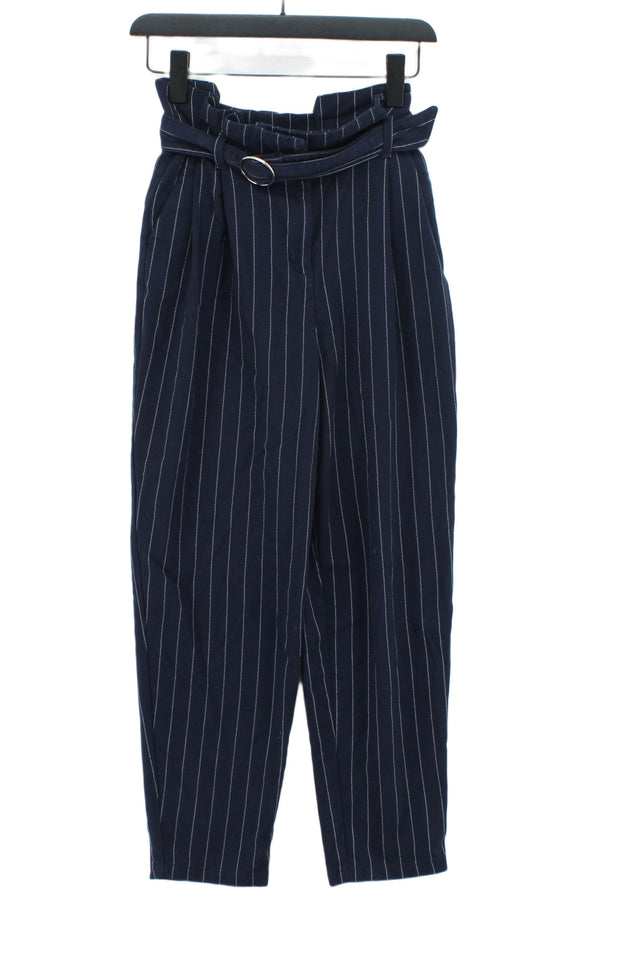Monki Women's Trousers UK 4 Blue Polyester with Viscose, Elastane