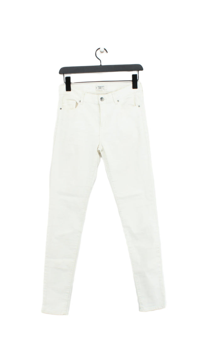 Mango Women's Jeans White Cotton with Elastane, Polyester