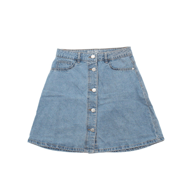 Noisy May Women's Mini Skirt S Blue 100% Cotton