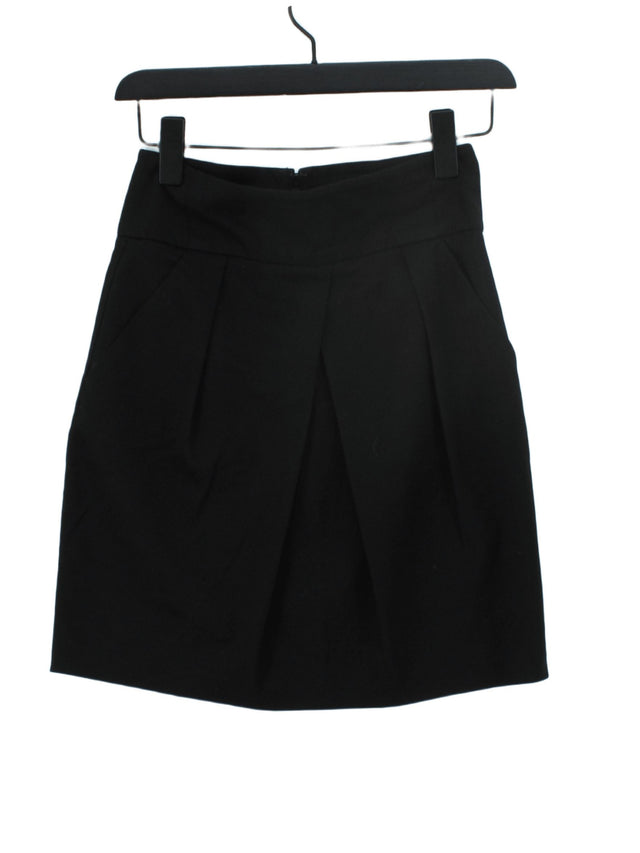 Miss Selfridge Women's Mini Skirt UK 6 Black Polyester with Elastane, Viscose