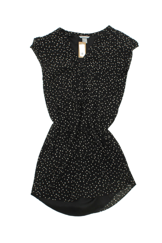 H&M Women's Mini Dress UK 6 Black 100% Polyester