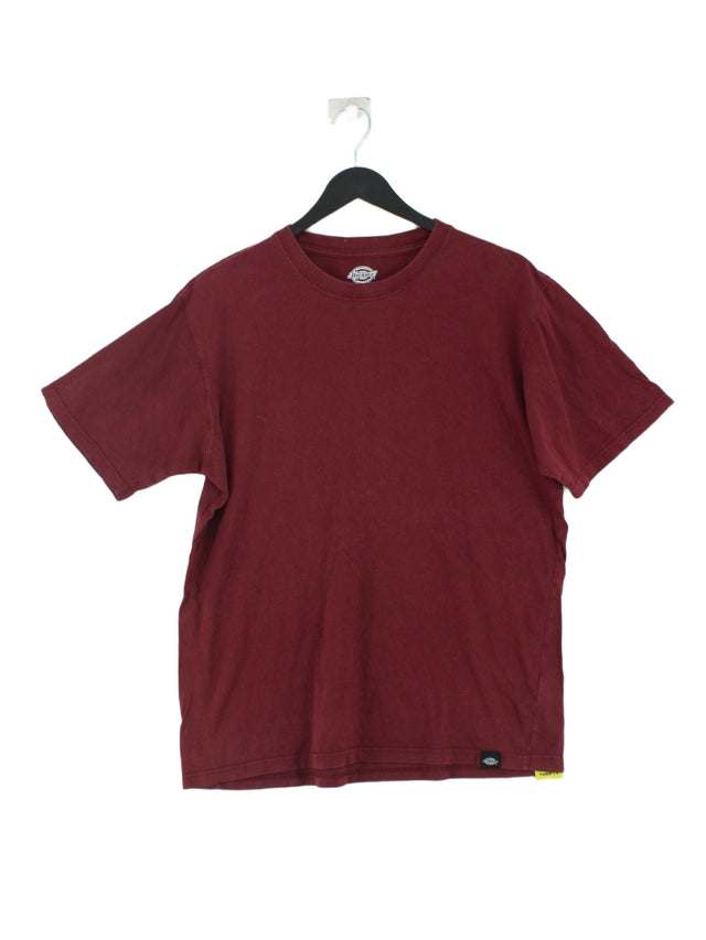 Dickies Men's T-Shirt L Red 100% Cotton