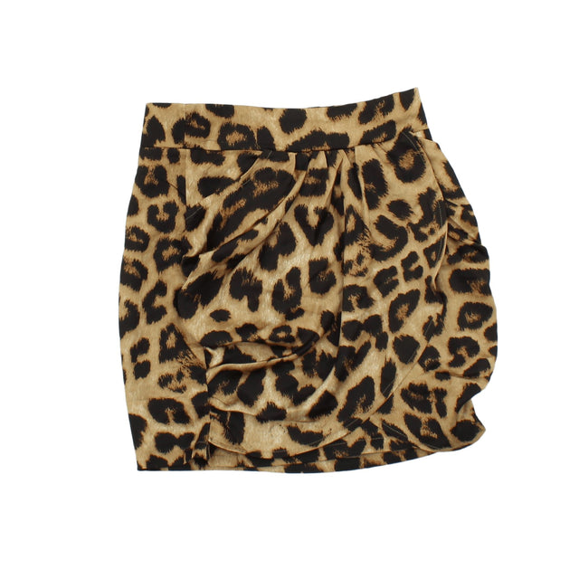 New Pretty Little Thing Women's Mini Skirt UK 8 Brown 100% Polyester