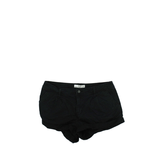 Abercrombie & Fitch Women's Shorts UK 6 Black Cotton with Elastane