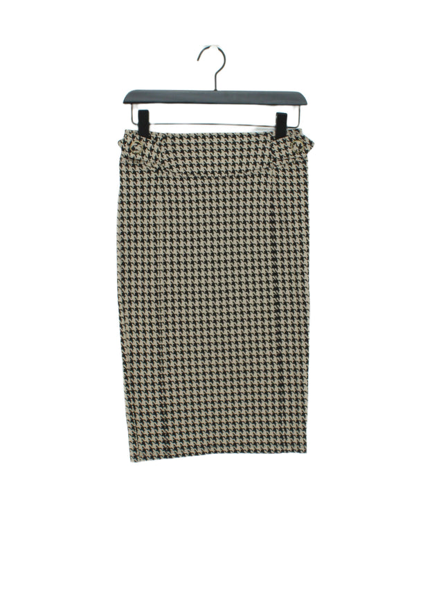 Next Women's Midi Skirt UK 6 Tan Polyester with Elastane, Viscose