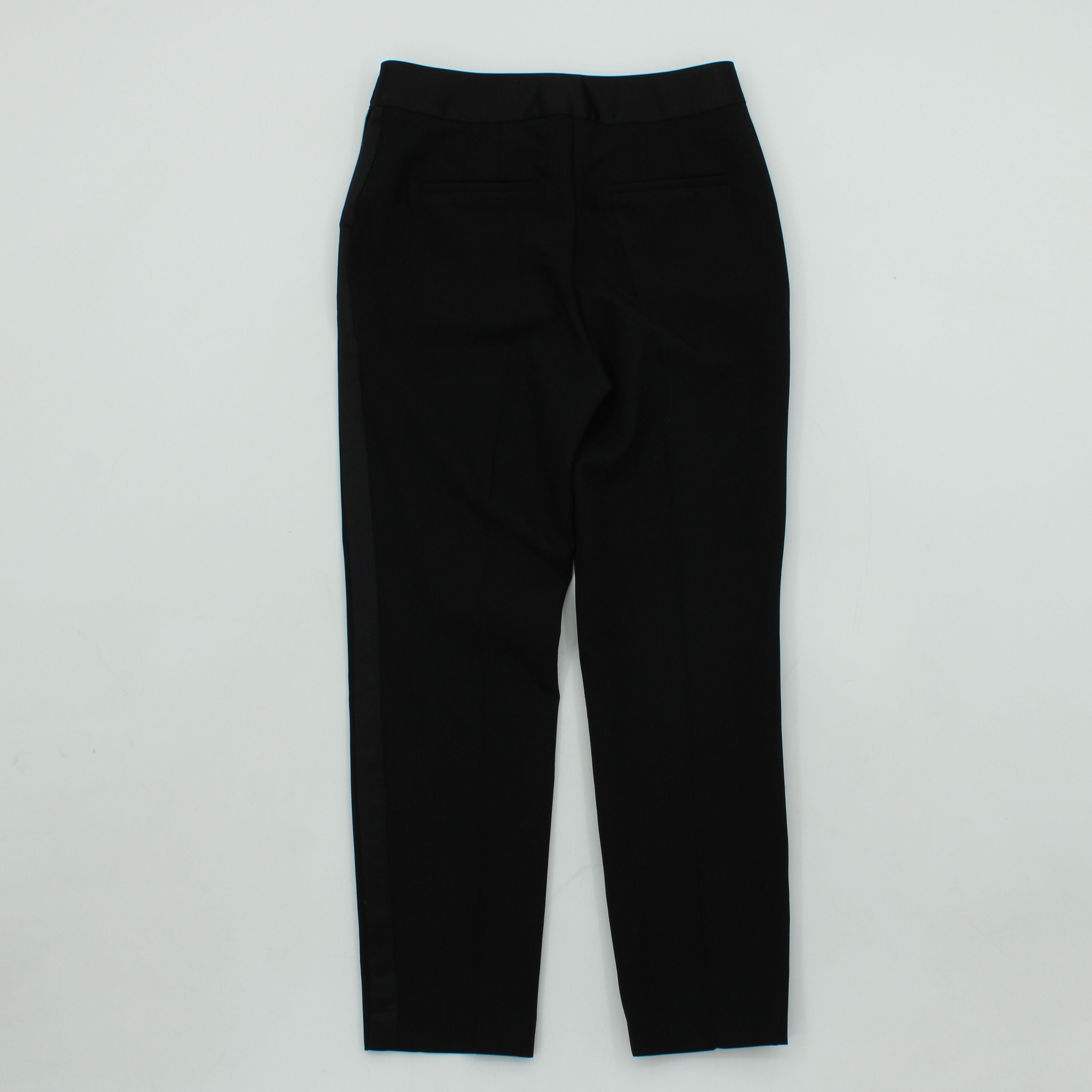 Zara Women's Trousers M Black Polyester with Viscose, Elastane