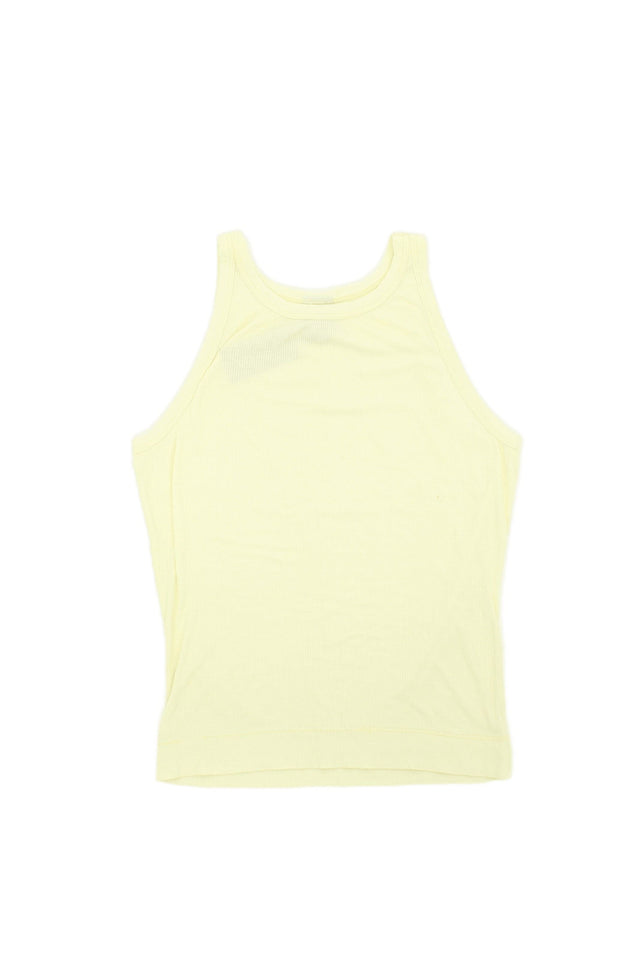 Diesel Women's Top L Yellow Viscose with Nylon, Spandex