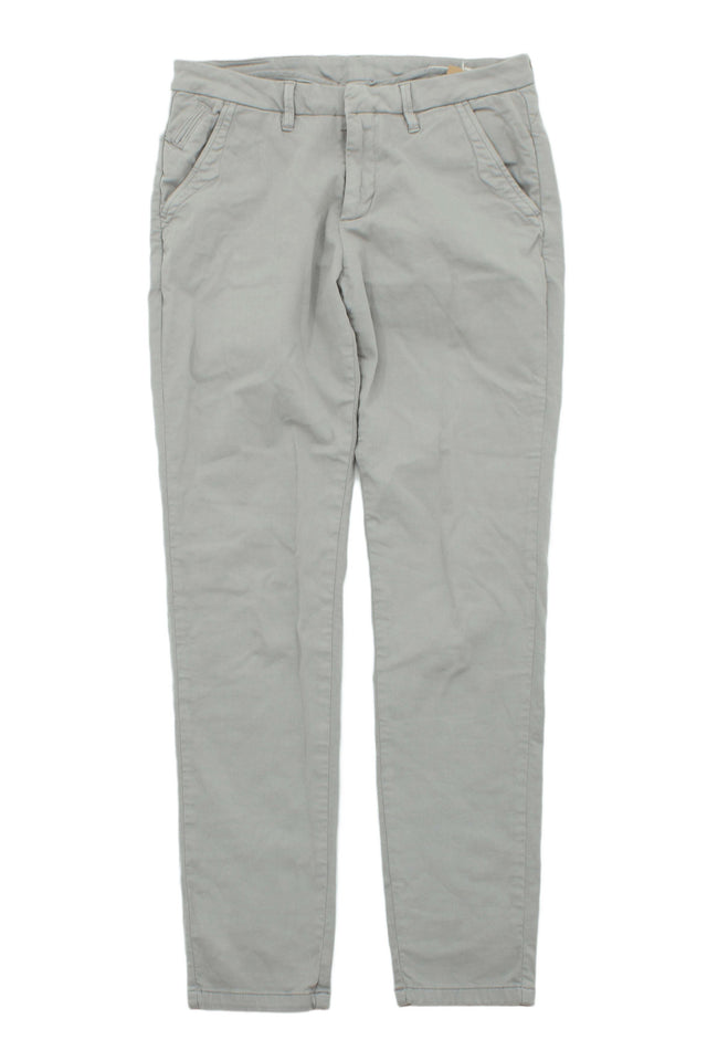 Reiko Women's Trousers W 29 in Grey Cotton with Elastane