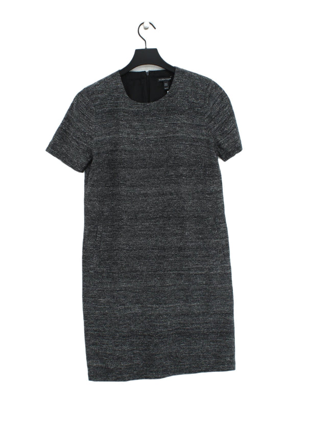 Eileen Fisher Women's Midi Dress XS Grey Silk with Linen