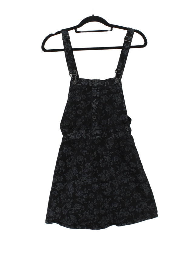 Superdry Women's Midi Dress S Black Cotton with Elastane