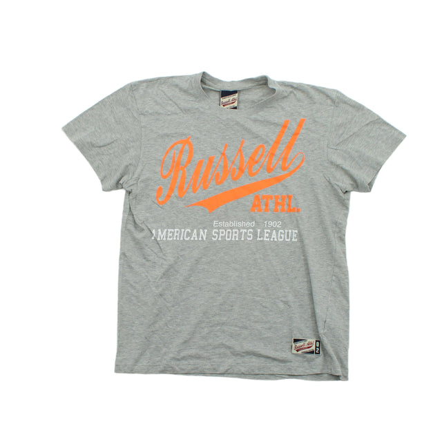 Russell Athletic Women's Top M Grey 100% Cotton
