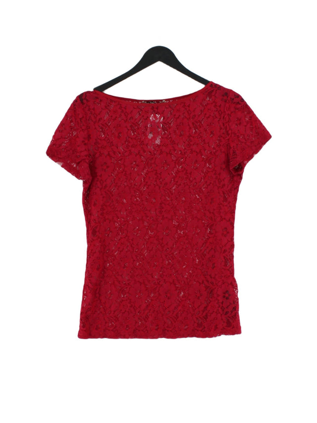 Oasis Women's T-Shirt S Red Polyamide with Polyester, Viscose