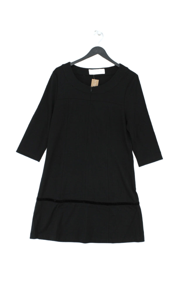 Muus Malou Sander Women's Midi Dress M Black Viscose with Other, Elastane