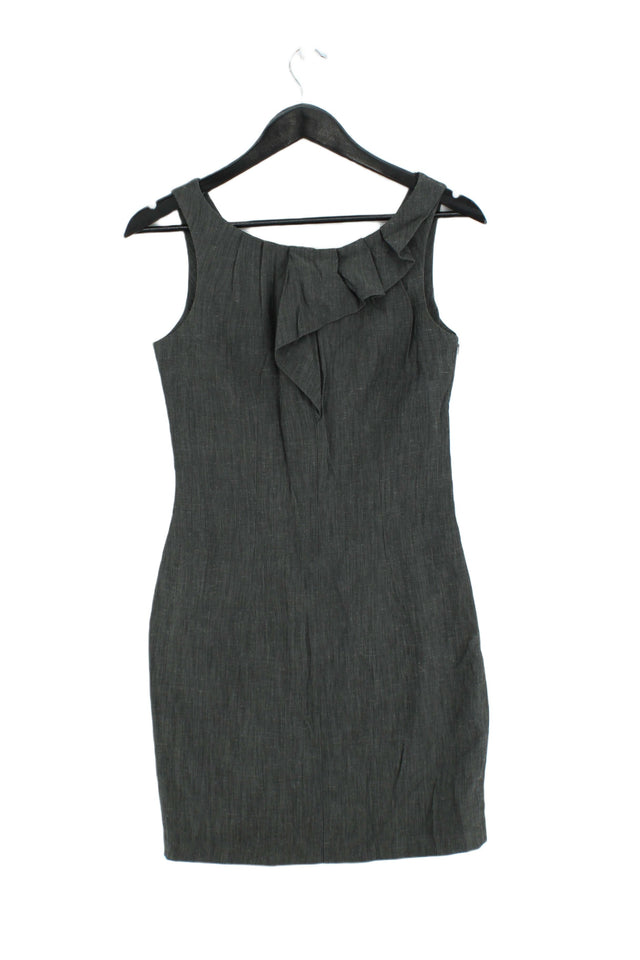 Warehouse Women's Mini Dress UK 8 Grey Polyester with Viscose