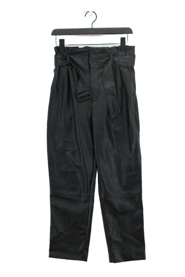 H&M Women's Trousers UK 8 Black 100% Polyester