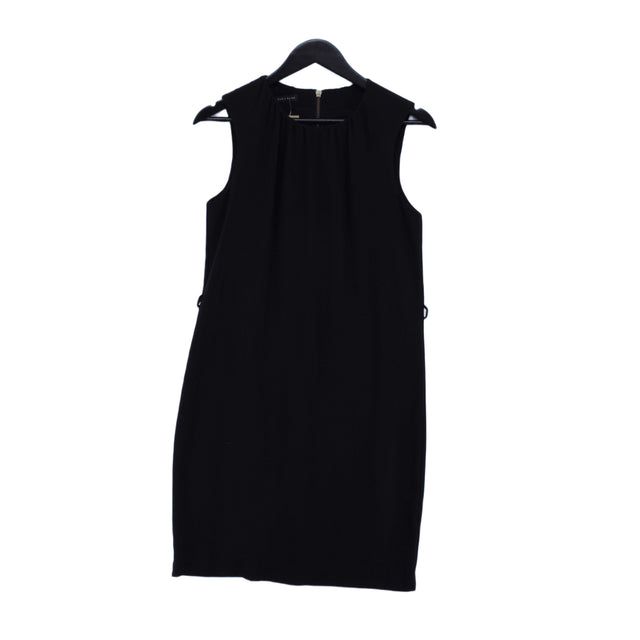 Zara Women's Midi Dress S Black 100% Polyester