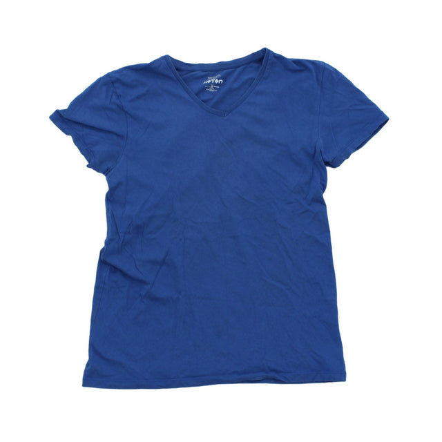 Koton Women's Top S Blue Cotton with Other