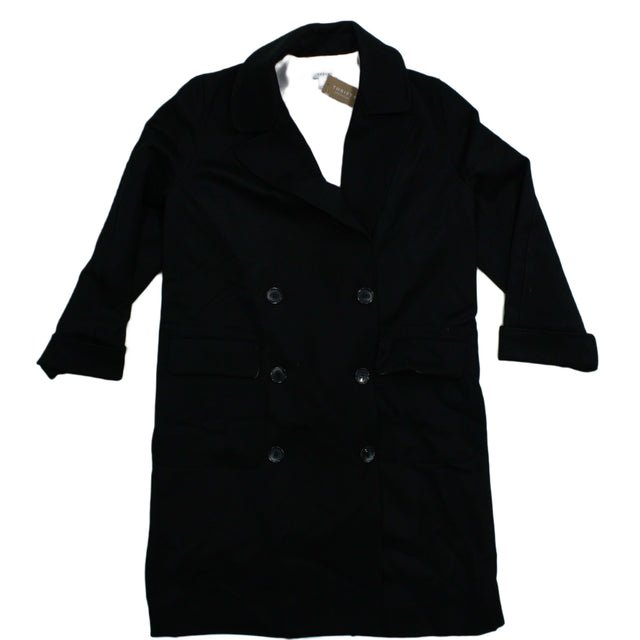 Topshop Women's Coat UK 8 Black 100% Other