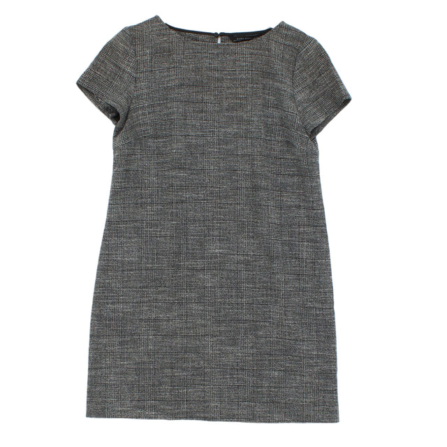 Zara Women's Mini Dress S Grey Polyester with Viscose, Other