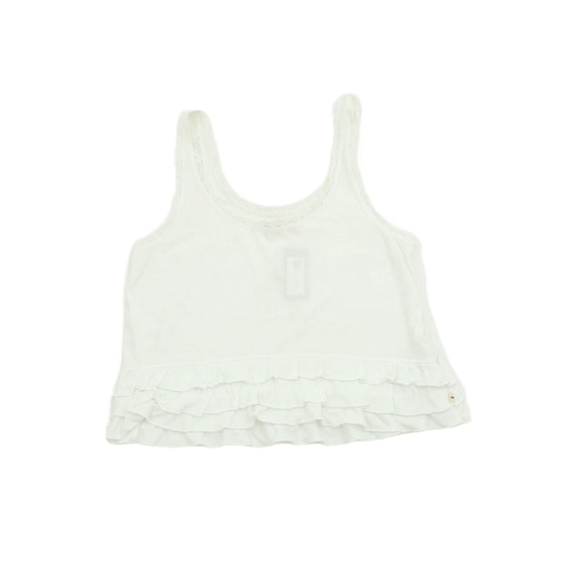 Hollister Women's T-Shirt S White Cotton with Polyester