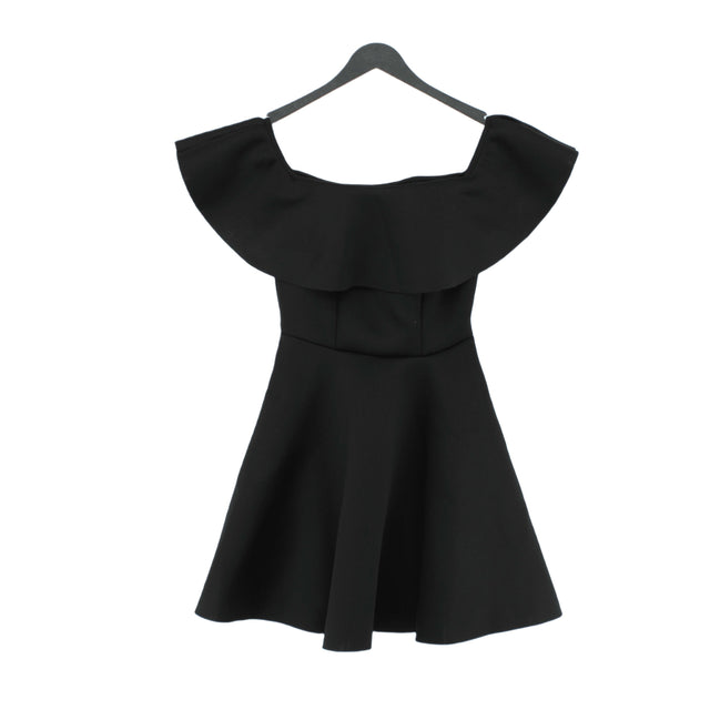 New Look Women's Midi Dress UK 8 Black Polyester with Elastane