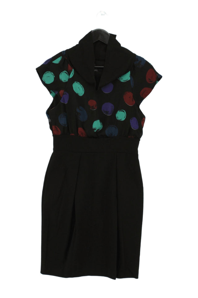 Studio IKO Women's Midi Dress UK 10 Black Viscose with Nylon, Elastane
