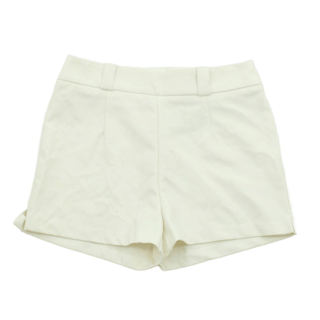 H&M Women's Shorts UK 12 Cream 100% Cotton