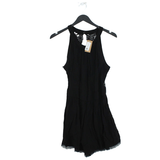 Miss Selfridge Women's Midi Dress UK 10 Black 100% Viscose