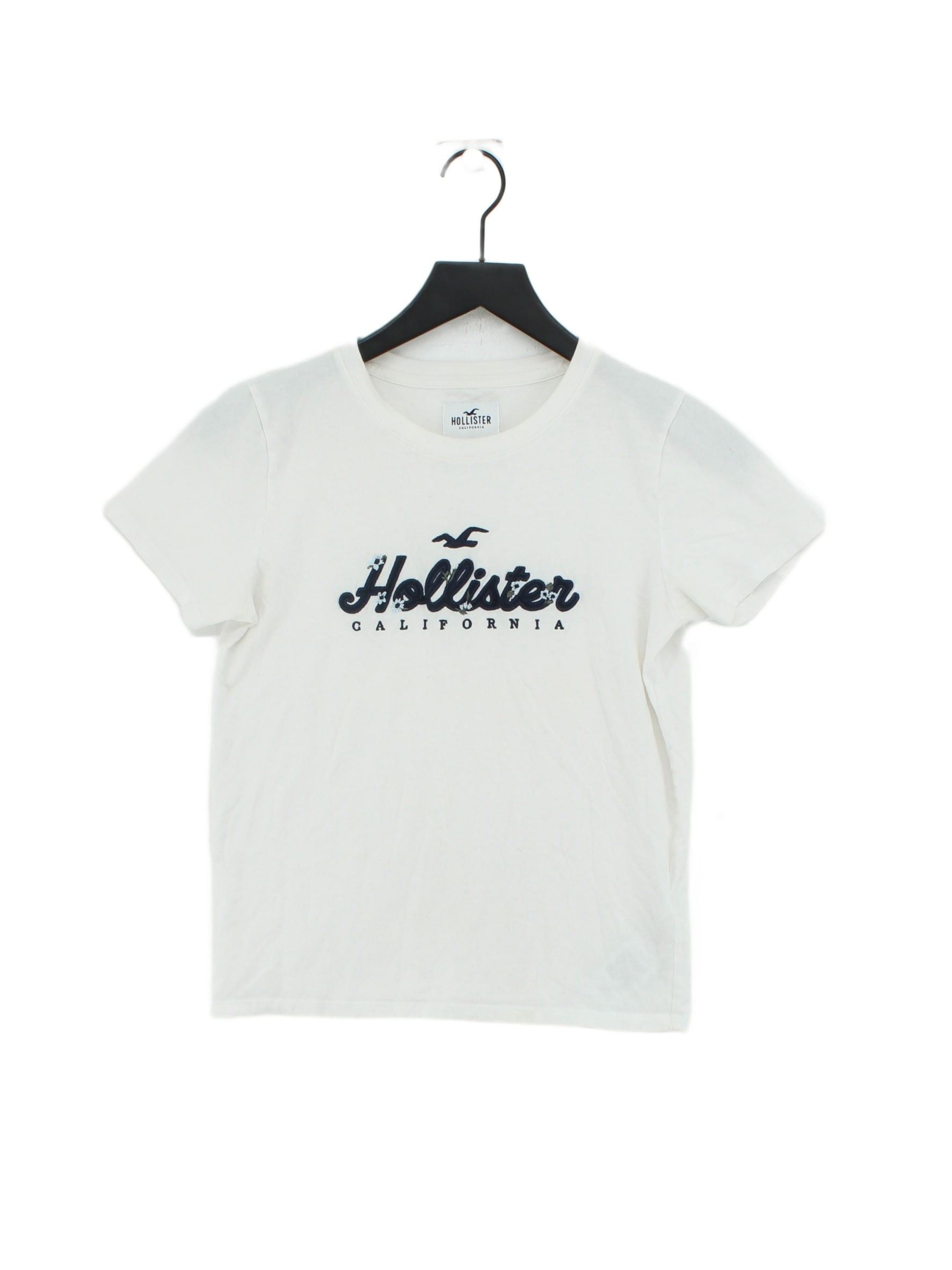 Hollister Women's T-Shirt Xs Cream 100% Cotton