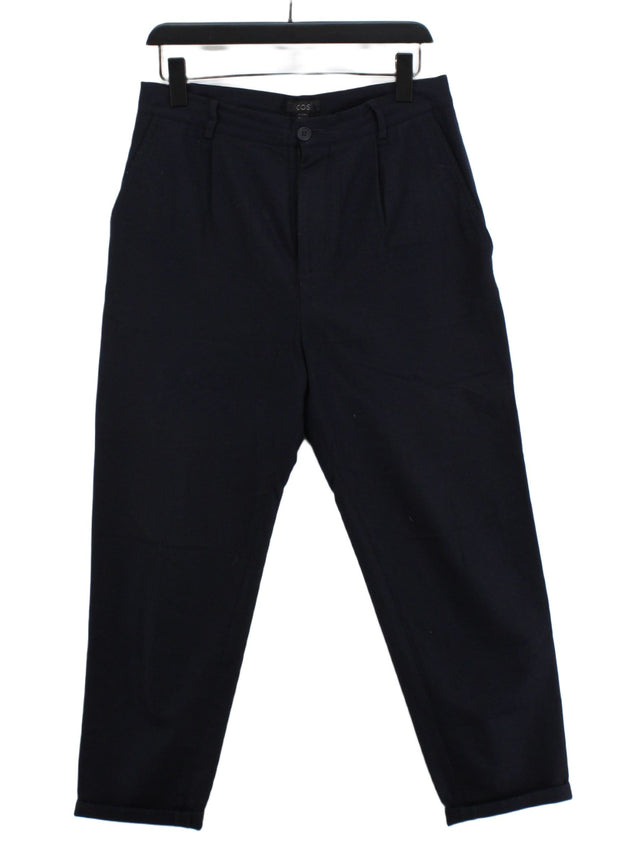 COS Women's Trousers Blue Wool with Cashmere, Polyamide