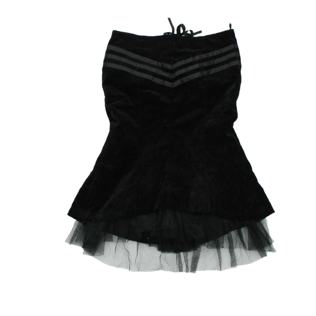 H&M Women's Midi Skirt UK 10 Black 100% Polyester