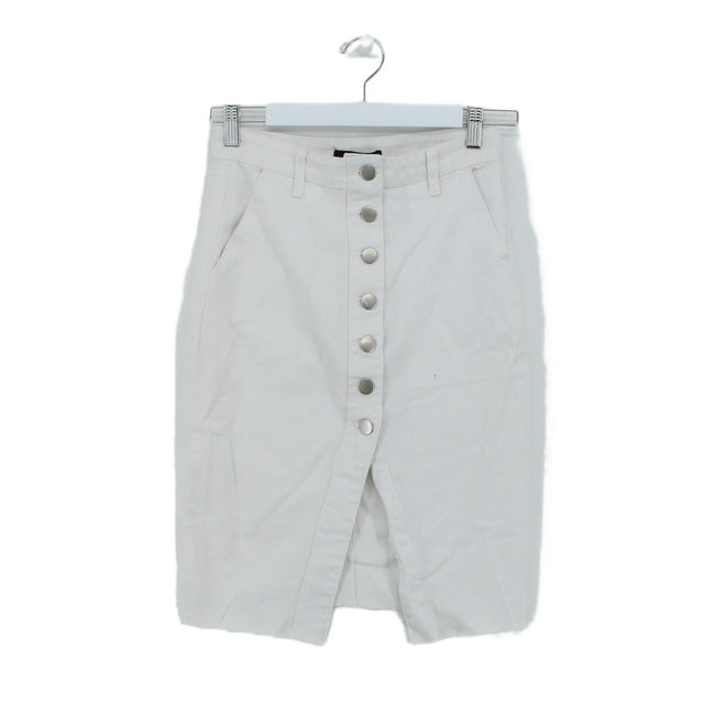 Forever 21 Women's Mini Skirt S White 100% Cotton