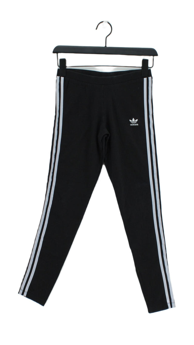 Adidas Women's Sports Bottoms UK 8 Black Cotton with Elastane