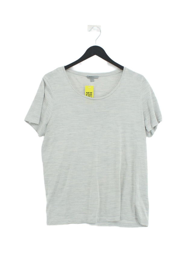 COS Women's T-Shirt M Grey Cotton with Elastane