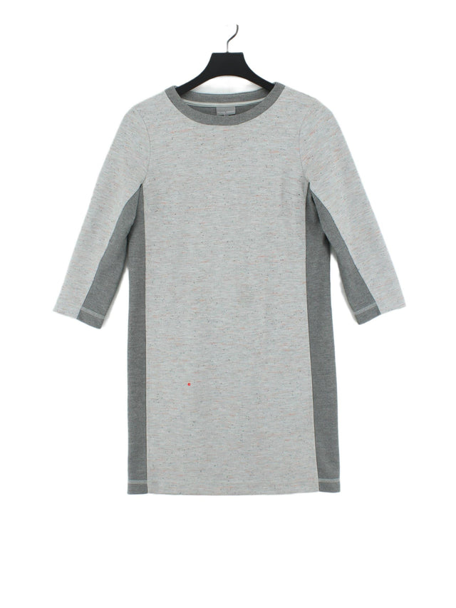 Oliver Bonas Women's Midi Dress UK 8 Grey Polyester with Viscose