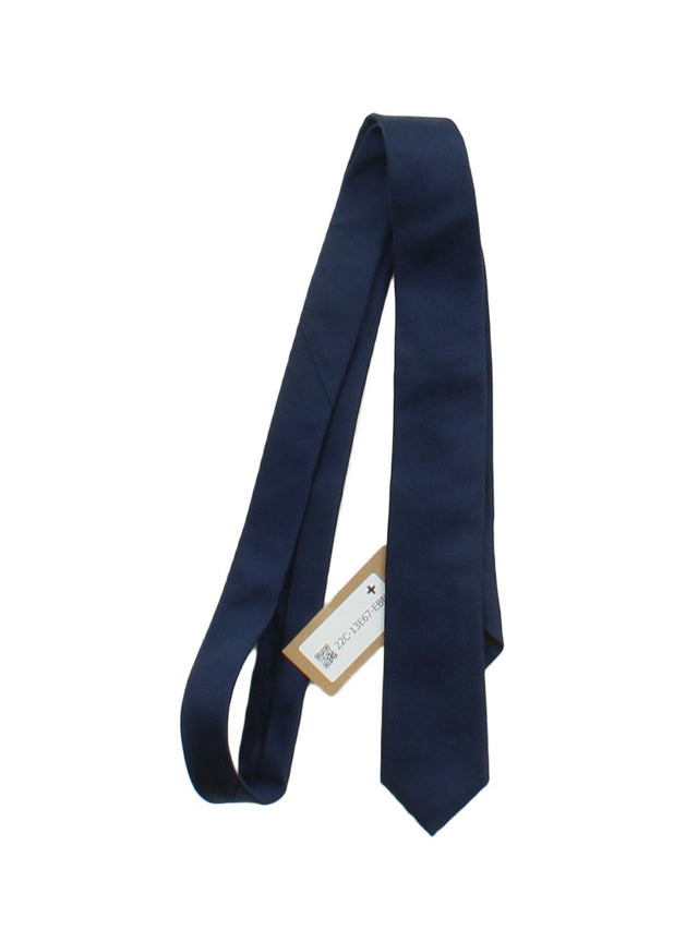 Moss London Men's Tie Blue 100% Other