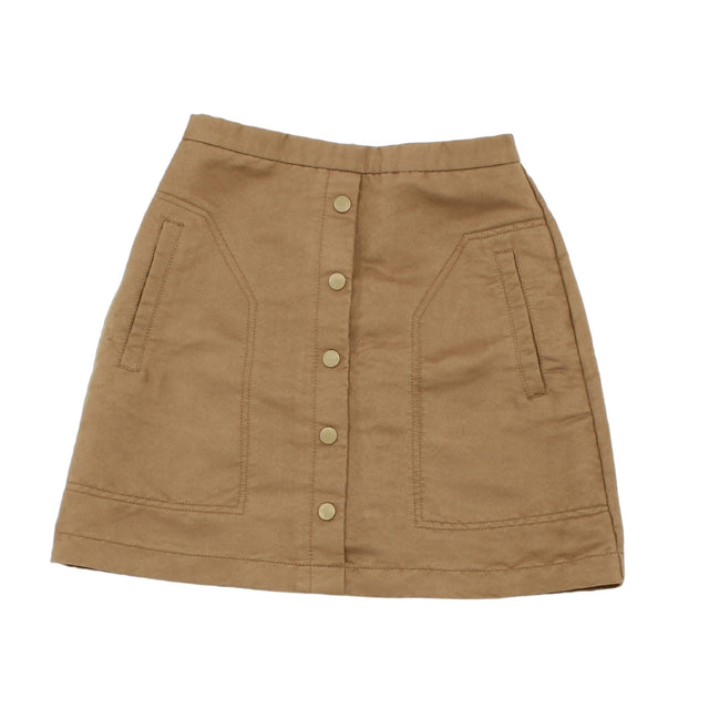 H&M Women's Mini Skirt UK 6 Brown 100% Polyester