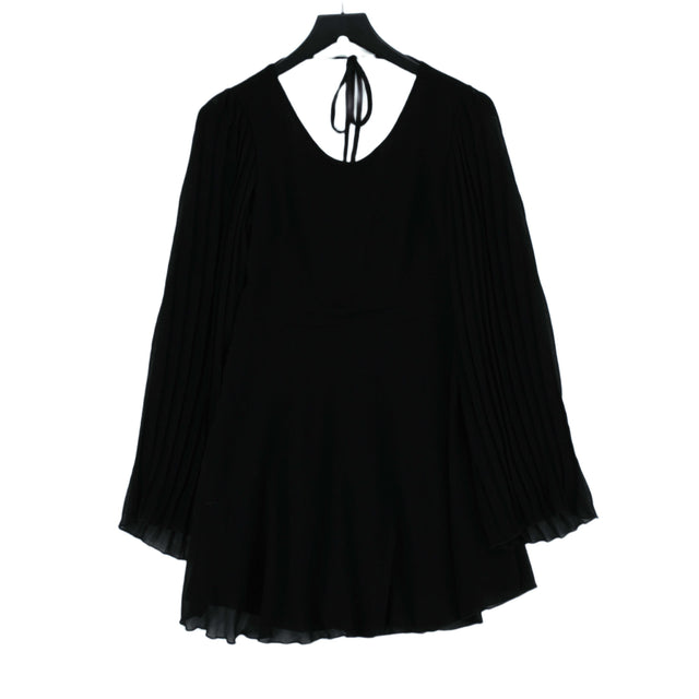 Rare Women's Midi Dress UK 14 Black Polyester with Elastane